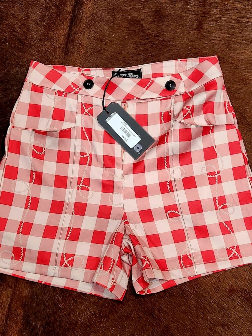 2 Fly CO Red and Tan Checked